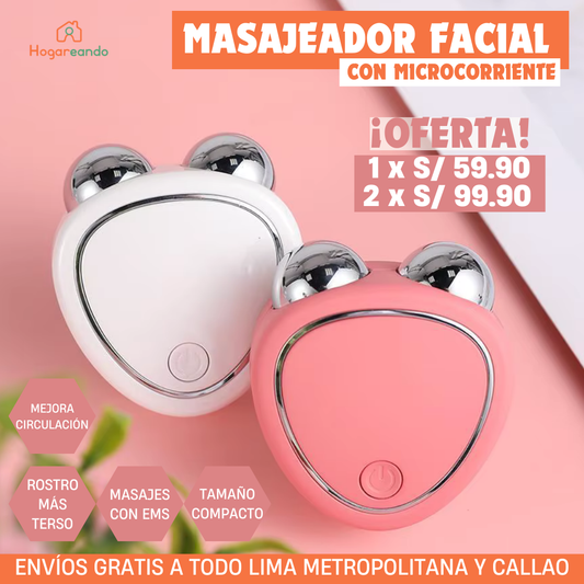 MASAJEADOR FACIAL CON MICROCORRIENTE